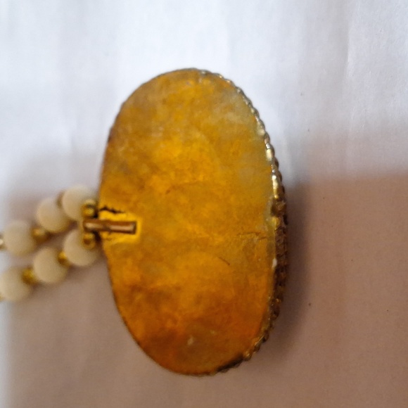 Vintage carved bone statement necklace - Picture 7 of 13